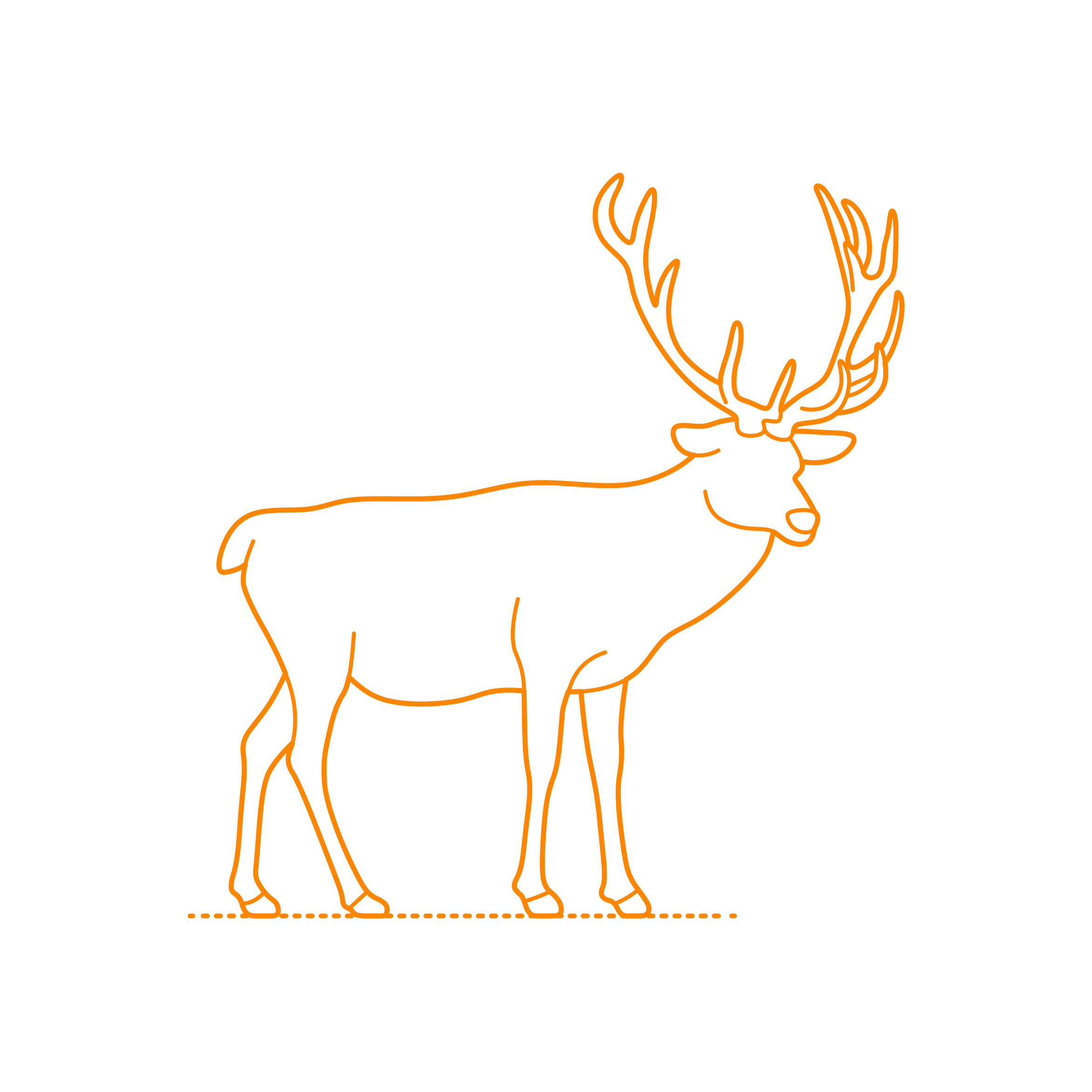 Animals Deer Red Deer Stencil Svg Vector Free Vectors